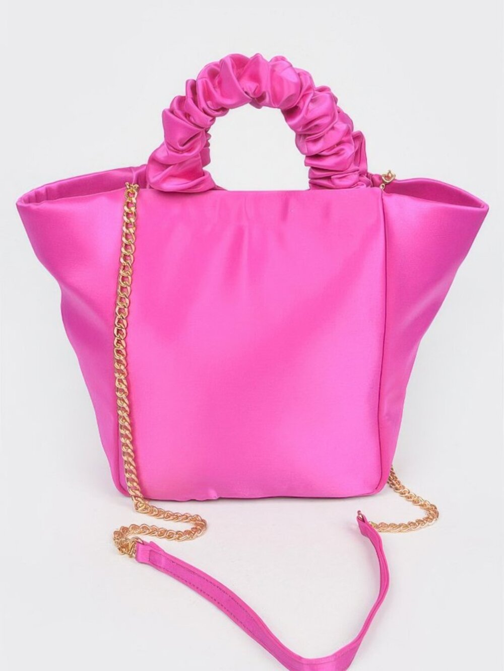 Satin Tote Bag W/chain